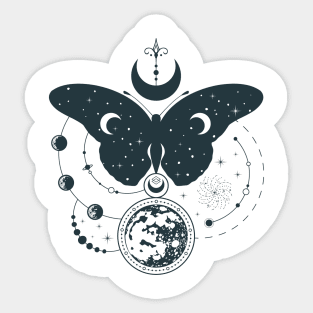 Hand Drawn Mystical Moon Sticker